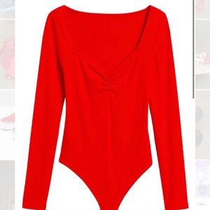 Women’s banana republic red bodysuit new with tags never worn